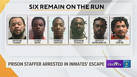 Prison staffer arrested in inmates' escape