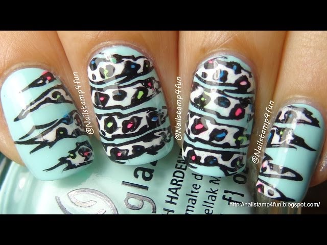 TUTORIAL FOR ADVANCED STAMPING NON-DECAL TECHNIQUE 1. apply base color 2.  pick up the desired image 3-4-5. fill-in the spaces … | Mooie nagels,  Nagels, Nagel kunst