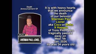 Sherman Paul Lionel ~ Short Obituary
