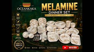 Melamine Dinner Set 2026 | Premium Floral Melamine Dinner Set | OceanKaka Melamine Crockery
