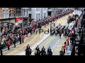 The funeral cortege carrying the body of former British P...