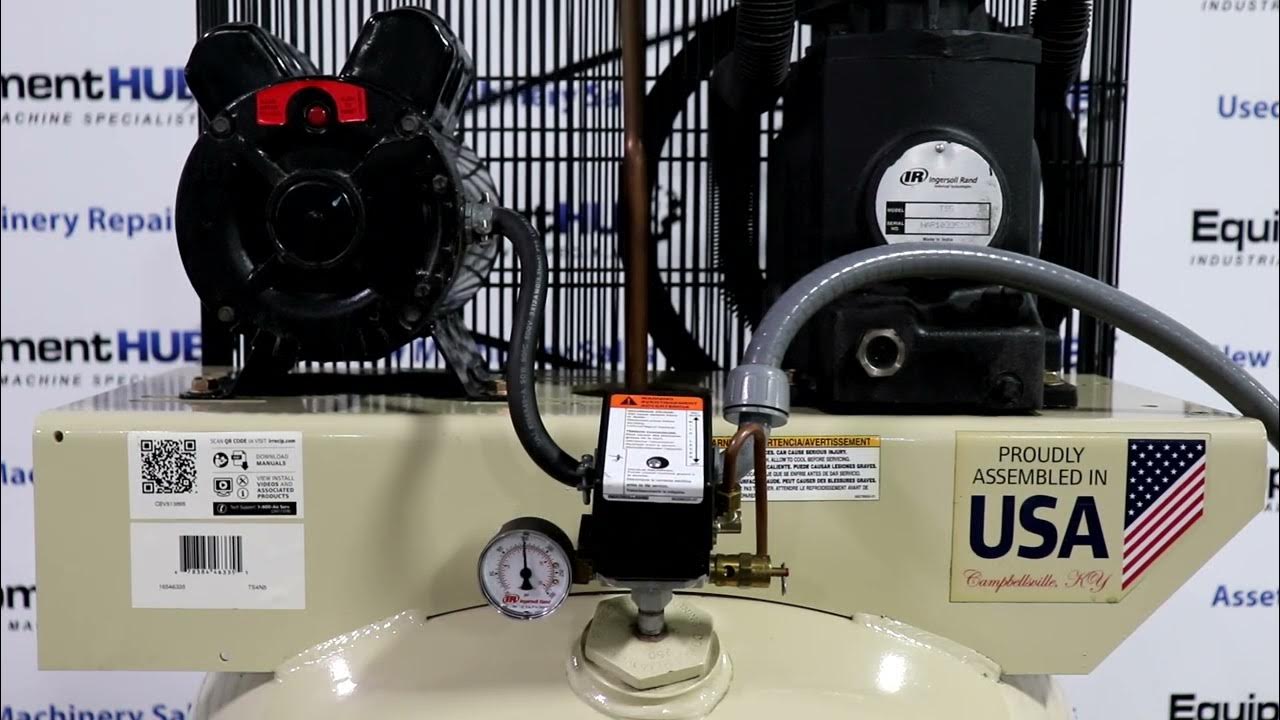Ingersoll Rand TS4N5 5HP Reciprocating Air Compressor YouTube
