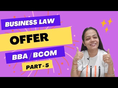 Business Law / BRF | Offer |Simple | NEP | BBA /B.Com | Part - 5 | #bbabcom