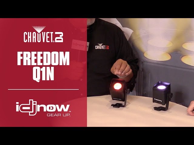Chauvet DJ Freedom Q1N warm white RGB battery powered wireless spot system demo review DJ EXPO 2019 class=