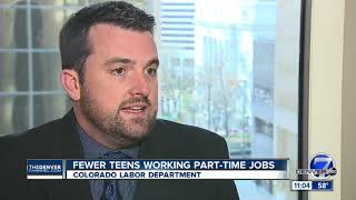 Why is the number of employed teens decreasing?
