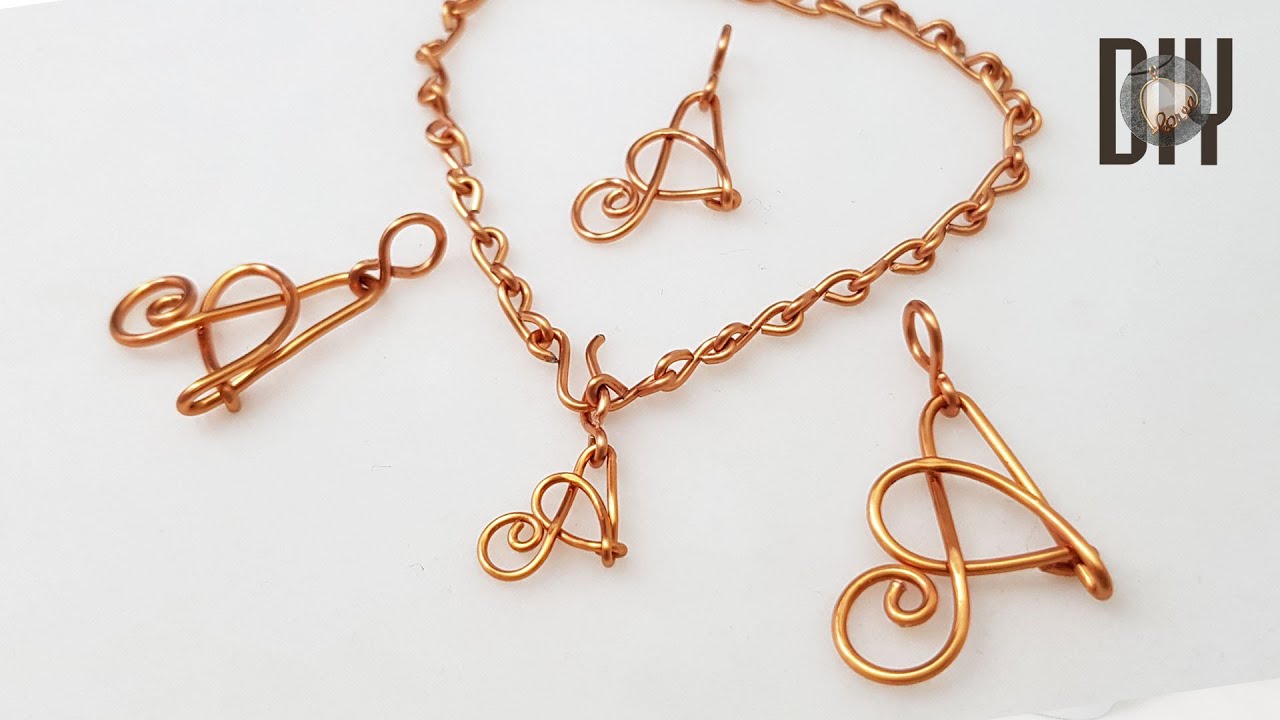 Буква А | Кулон | Браслеты | Письма | Простота | Украшения из проволоки | Сделай сам 570