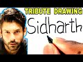 Turn word SIDHARTH into Sidharth Shukla Drawing | Tribute Drawing to Sidharth Shukla