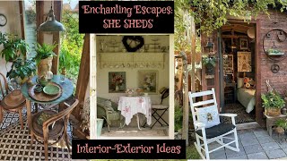 🌺New🌺COTTAGE SHE-SHED: Best Shabby Chic She Shed Design Ideas |Create your Backyard Enchanting Oasis