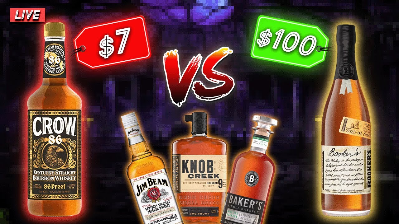 Cheap vs Expensive Jim Beam Bourbon LIVE | Crow 86 to Booker’s