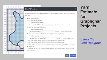 Yarn Estimate for Graphghan Projects using the Grid Designer