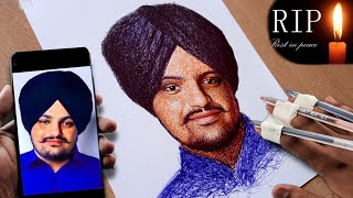 Sidhu Moose Wala Drawing | Tribute to Sidhu Moose Wala | Scribble Art #shorts