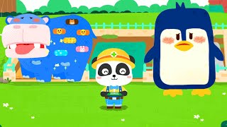 Baby Panda Care for animals | Take Care of the Little Hippo | Baby Panda Games screenshot 3