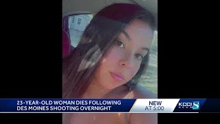 23-year-old woman dies following Des Moines shooting overnight