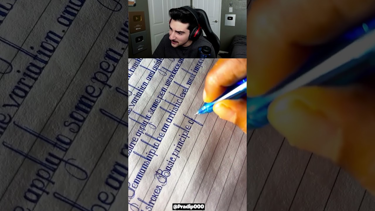 Как нарисовать идеальный почерк! 🤯 @Pradip000