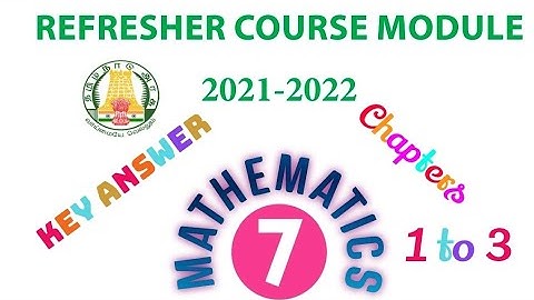 7th maths refresher course module key answer,7th class refresher course module key answer,7th maths