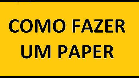 Como criar um short paper?