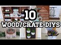 10 MUST SEE Ways to Use Dollar Tree Wooden Crates and Wood Items | DIY Wood Decor | Dollar Tree DIYS