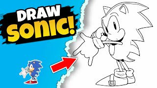 How to Draw Classic Sonic – Easy Step by Step!