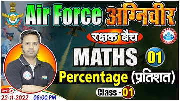 Agniveer Airforce Maths Classes | Percentage Maths Tricks | Airforce Maths By Rakesh Sir #01