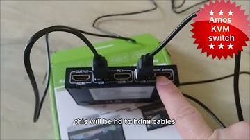 AIMOS KVM Switch HDMI 2 Port Box, USB Switch for 2 Computers Share Keyboard Mouse and one HD Monitor