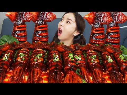 [Mukbang ASMR] Spicy Squid🦑 & Squid Sashimi & Steamed Squid Eatingshow Ssoyoung