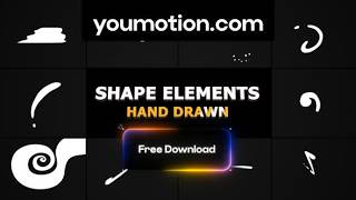 Flash Fx Shape Elements — Free Hand-Drawn Cartoon Overlays (AE, PR, DR, FCPX)