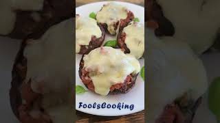 SUPER EASY STUFFED PORTOBELLO MUSHROOM