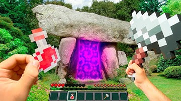 Minecraft in Real Life POV Realistic NETHER PORTAL Minecraft RTX Animation 創世神第一人稱真人版