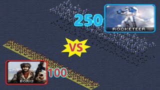Boris vs Rocketeers - Same Cost - Red Alert 2