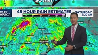 Rain and storms in Houston bring flooding threat Saturday