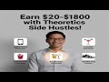 $20-$1800 with Theoretics Side Hustles! (Get Paid for Surveys & Focus Groups)