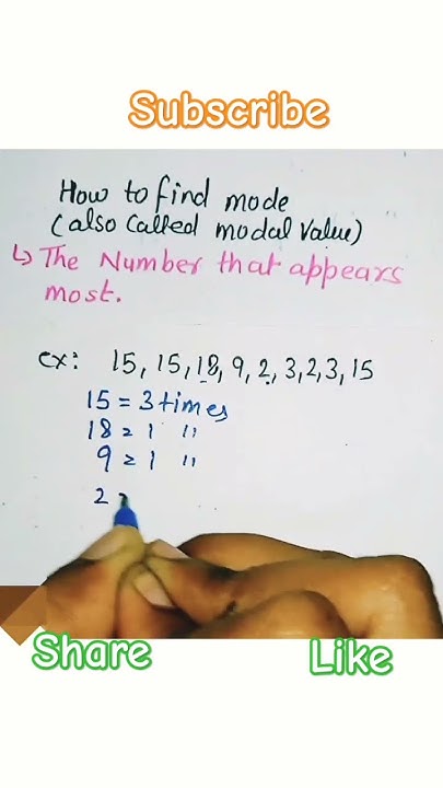how to find mode #mode #statistics #mathematics #mathtricks #shorts ...