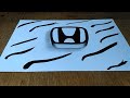 How to Draw Honda Logo in 3D