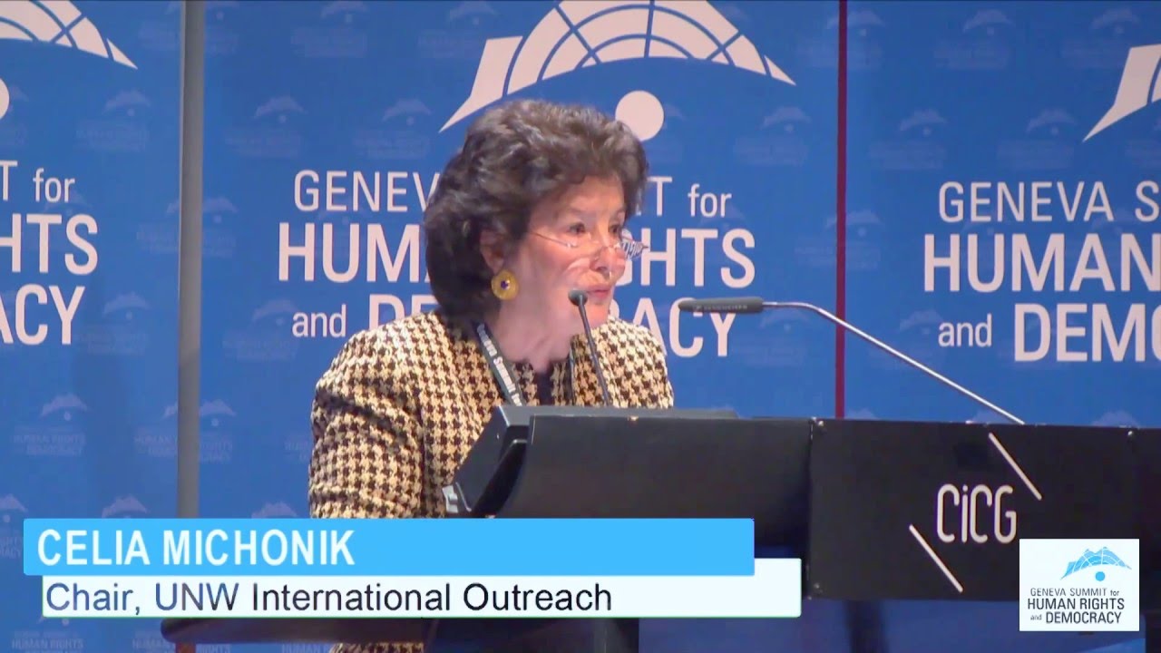 Celia Michonik at Geneva Summit 2016 neuero ship unloader