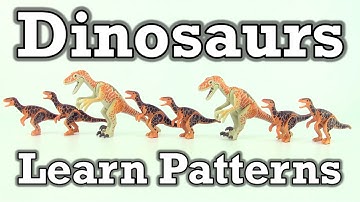 Learn Patterns with Dinosaur toys - Playmobil Dinos Learning math patterns for kids