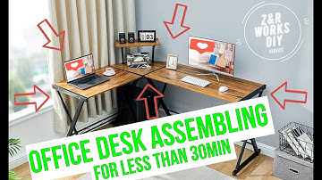 HOW TO assembly office DESK, with double monitor arm, super SIMPLE, super EASY. GREEN FOREST DESK.