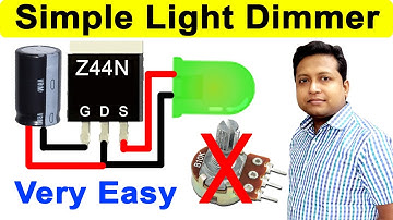 Simple LED Dimmer Circuit | Simple Electronic Project | IRFZ44 mosfet | Push Button Dimmer Switch