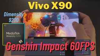 Vivo X90 MTK Dimensity 9200 Genshin Impact Test, It's GOOD!