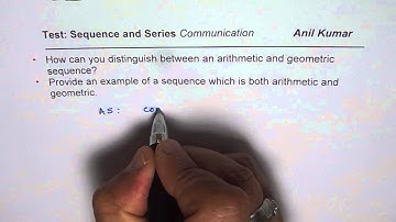 C1 How can you distinguish between Arithmetic and Geometric Sequence