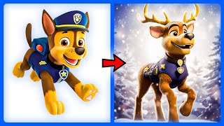 🦌 PAW PATROL as CHRISTMAS DEER 🦴 All Characters