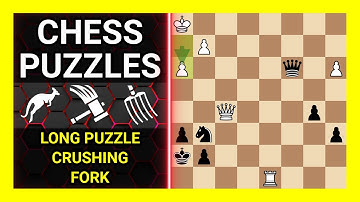 Chess Puzzles to Practice. Themes: Long puzzle, Crushing, Fork. Learn Chess