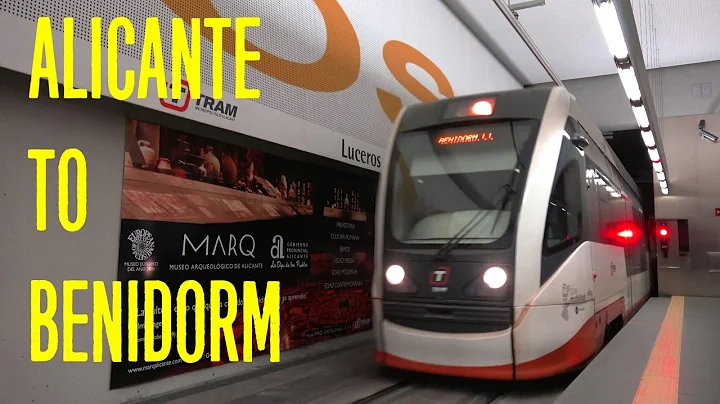 Train trip from Alicante to Benidorm, Costa Blanca, Spain - TRAM Alicante 4K