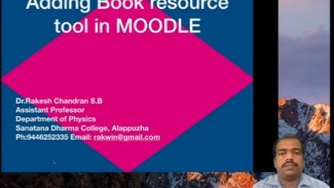 MOODLE Training Part 6 ( English) - Adding book resource  in MOODLE course