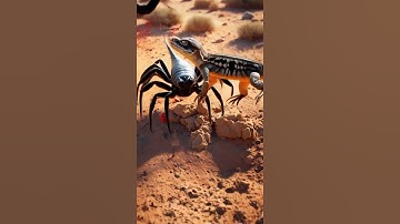 🦂 Bọ Cạp Đen vs Thằn Lằn Sa Mạc – Cuộc Chiến Sinh Tồn Trong Sa Mạc Nóng Bỏng 🦎 | #Shorts