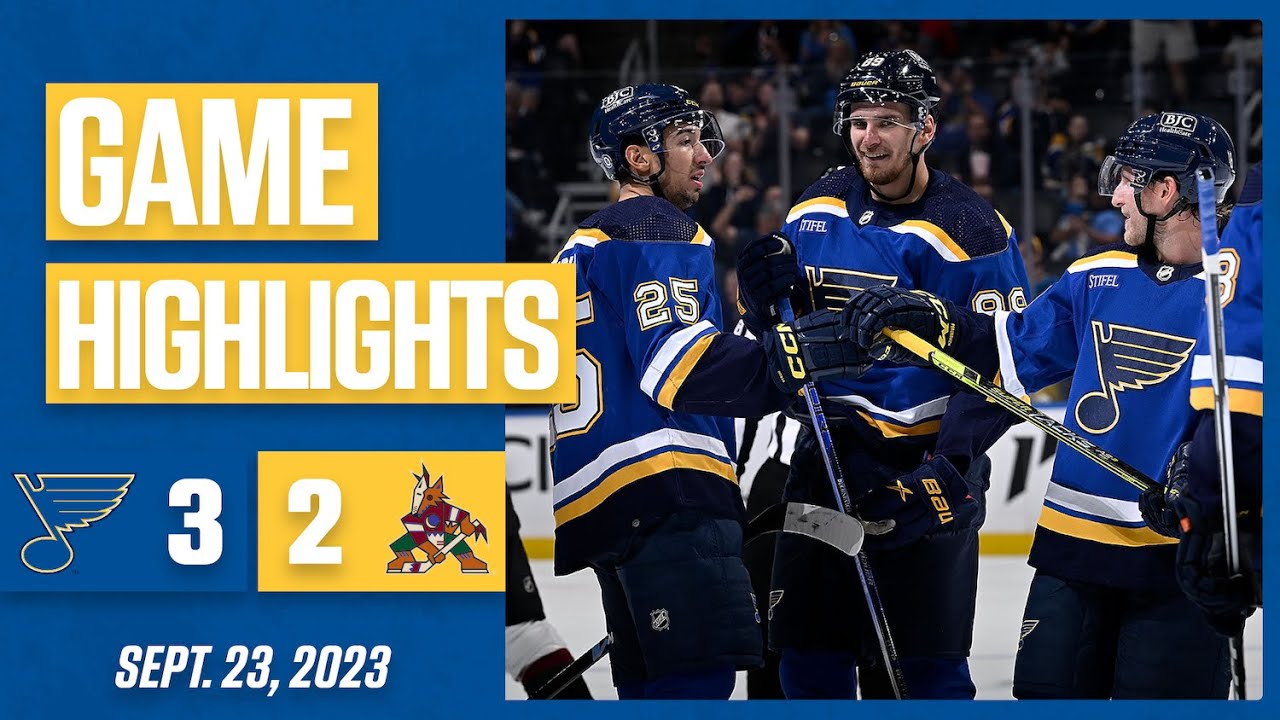 Game Highlights Blues 3, Coyotes 2