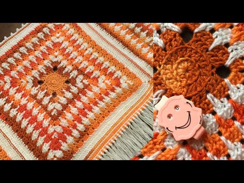 Crochet Poncho with 4 Larksfoot Squares Part 1 🍂