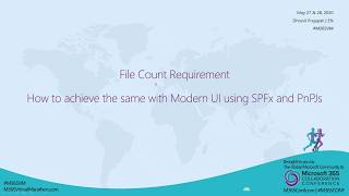 Practical Case Study of SPFx Retrieving File Count of folders in Document Library with SPFx and PnP