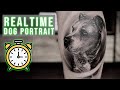 Real time tattoo  realistic dog 