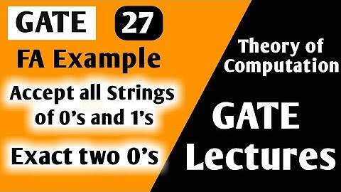 Theory of Computation Example | Construct FA accepts all the strings of 0