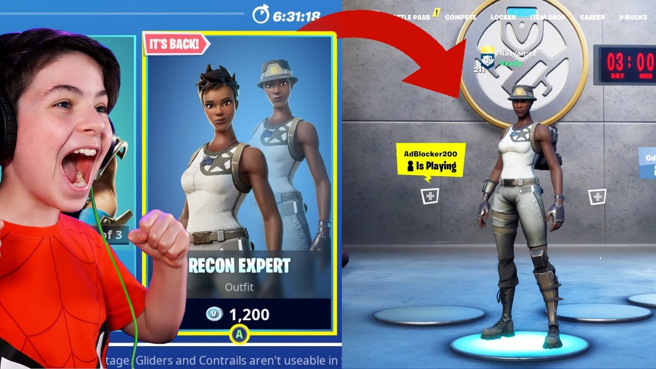NEW RECON EXPERT SKIN IS BACK IN THE ITEM SHOP! - Fortnite